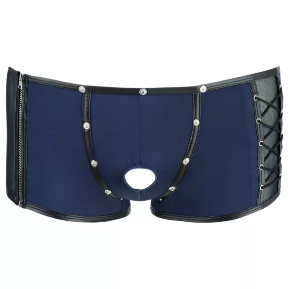 NEK - Schwarze Schnürnetz-Boxershorts (Blau)