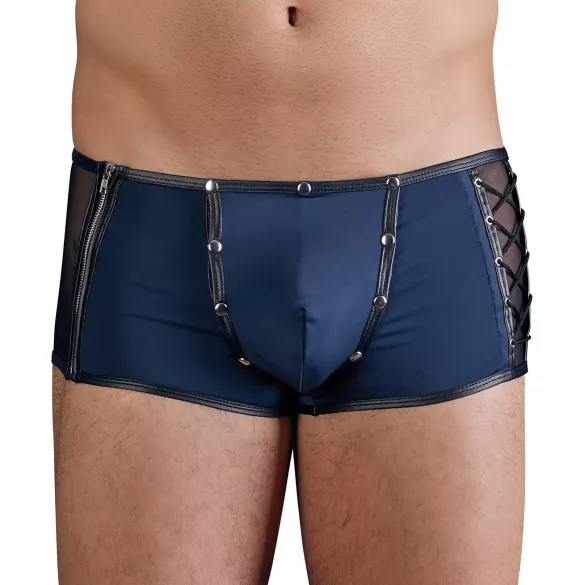 NEK - Schwarze Schnürnetz-Boxershorts (Blau) - L