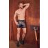 NEK - Längere Herren-Shorts mit Metallschnalle (Schwarz) - M