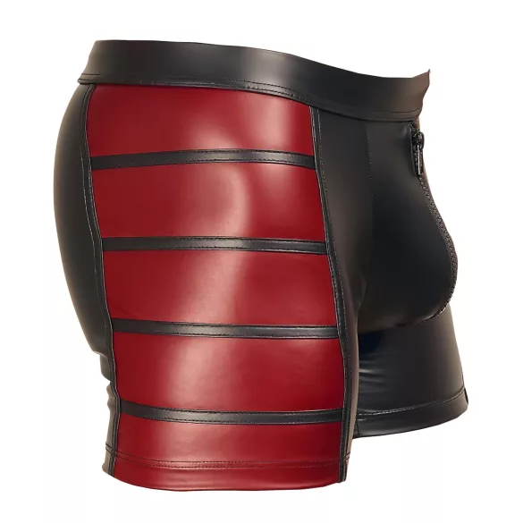 NEK - schwarze Reißverschluss-Boxer mit rotem Seiteneinsatz