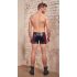 NEK - Schwarze Boxershorts mit rotem Seiteneinsatz und Reißverschluss - M