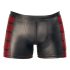 NEK - Schwarze Boxershorts mit rotem Seiteneinsatz und Reißverschluss - L