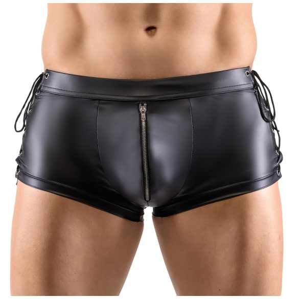 Svenjoyment - Matt-Boxershorts mit seitlicher Schnürung (Schwarz) - L