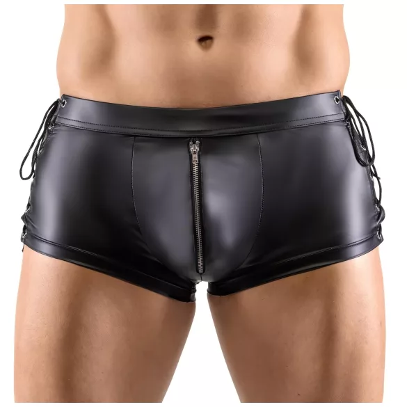 Svenjoyment - Matt-Boxershorts mit seitlicher Schnürung (Schwarz) - XL