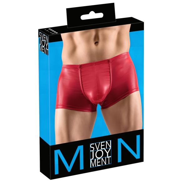 Svenjoyment - Glänzende Push-up-Boxershorts (Rot) - 2XL
