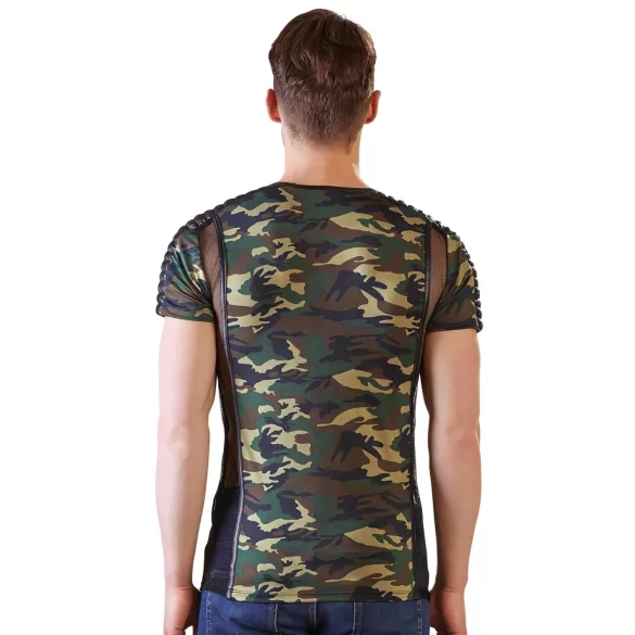 NEK - Tarnfarbenes Herren T-Shirt (Grün-Braun) - 2XL