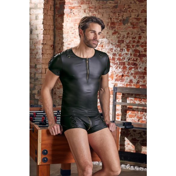 NEK - Mattes Herren-Shirt mit kurzen Ärmeln (schwarz) - XL