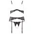 Abierta Fina - Perlenverziertes Spitzen-Dessous-Set - XL