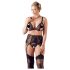Cottelli Plus Size - Spitzenwäsche-Set (schwarz)