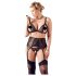 Cottelli Plus Size - Spitzenwäsche-Set (schwarz)