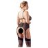 Cottelli Plus Size - Spitzenwäsche-Set (schwarz)