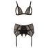 Cottelli Plus Size - Spitzenwäsche-Set (schwarz)