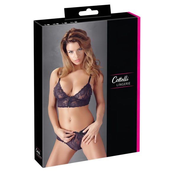 Cottelli - Blumen-Lace-BH-Set (lila)