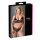 Cottelli Plus Size - Schwarzes Spitzen-BH-Set - XXL