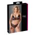 Cottelli Plus Size - Schwarzes Spitzen-BH-Set - XXL