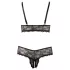 Cottelli Plus Size - Spitzen-BH-Set (schwarz) - XXL