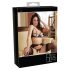 Abierta Fina - Glänzendes Spitzenzauber-BH-Set (Schwarz) - XL