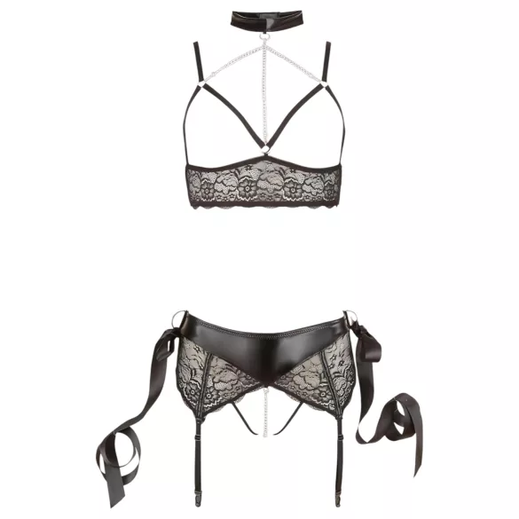 Cottelli Bondage - Spitzenunterwäsche-Set (5-teilig) - M