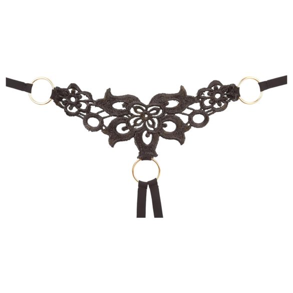 Cottelli - Funkelndes besticktes BH-Set (schwarz)