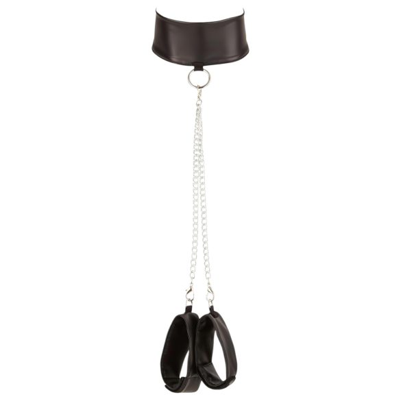 Cottelli Bondage - Glänzendes Spitzenwäsche-Set (4-teilig) - M
