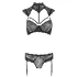 Cottelli - Spitzen-BH-Set mit Kragen (schwarz) - 75C/S