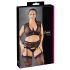 Cottelli Plus Size - Strass und Spitze Dessous Set (schwarz) - 3XL