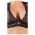 Cottelli Plus Size - Strass und Spitze Dessous Set (schwarz) - 3XL