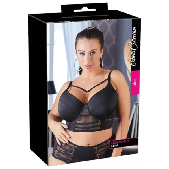 Cottelli Plus Size - Spitzen-BH mit Trägern (schwarz) - 95F