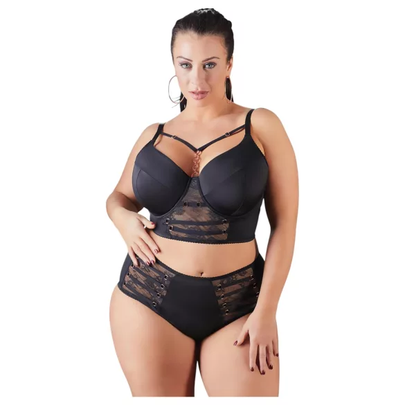 Cottelli Plus Size - Spitzen-BH mit Trägern (schwarz) - 95F