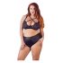 Cottelli Plus Size - Kreuzträger-BH und Slip (Schwarz)