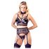 Cottelli Bondage - Spitzen-Set mit Handschellen (schwarz) - M