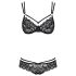 Obsessive 860-SET-1 - Rosige Spitzen-BH-Set (schwarz)