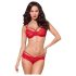 Obsessive 860-SET-3 - Rosiger Spitzen-BH-Set (Rot)