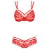 Obsessive 860-SET-3 - Rosiger Spitzen-BH-Set (Rot)
