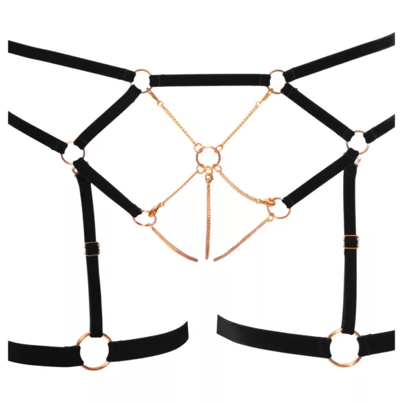 Cottelli - Kettenkette Zierkörperschmuck - 2-teilig (schwarz)