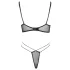 Cottelli - Transparenter, spitzenbesetzter BH-Set (schwarz) - M