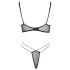 Cottelli - Transparenter, spitzenbesetzter BH-Set (schwarz) - M