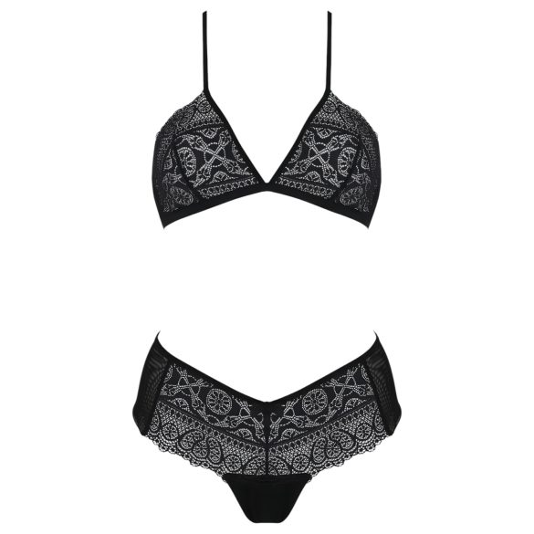 Passion Eco Kerria - Spitzen-Bikini-Set (schwarz) - L/XL