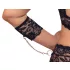 Cottelli Bondage Plus Size - Spitzen-BH-Set (schwarz)