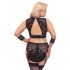 Cottelli Bondage Plus Size - Spitzen-BH-Set (schwarz) - 4XL