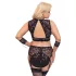 Cottelli Bondage Plus Size - Spitzen-BH-Set (schwarz) - 4XL
