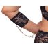 Cottelli Bondage Plus Size - Spitzen-BH-Set (schwarz) - 4XL