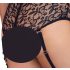 Cottelli Bondage Plus Size - Spitzen-BH-Set (schwarz) - 4XL