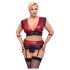 Cottelli Bondage Plus Size - Spitzen-BH Set (Rot)