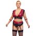 Cottelli Bondage Plus Size - Spitzen-BH Set (Rot)
