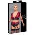 Cottelli Bondage Plus Size - Spitzen-BH Set (Rot)