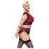 Cottelli Bondage Plus Size - Spitzen-BH Set (Rot)