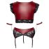 Cottelli Bondage Plus Size - Spitzen-BH Set (Rot)