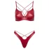 Cottelli Party - glänzendes BH-Set (rot) - 80B/M