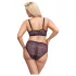 Cottelli Plus Size - Transparentes BH-Set mit Muster (Lila)